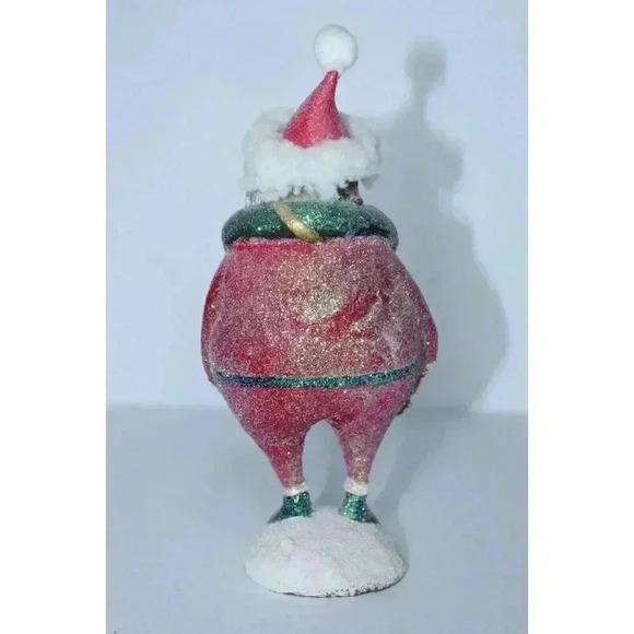 Roman Inc Christmas Santa Claus w/ Wreath & Snowflake Whimsical Figurine NWT - Picture 3 of 7